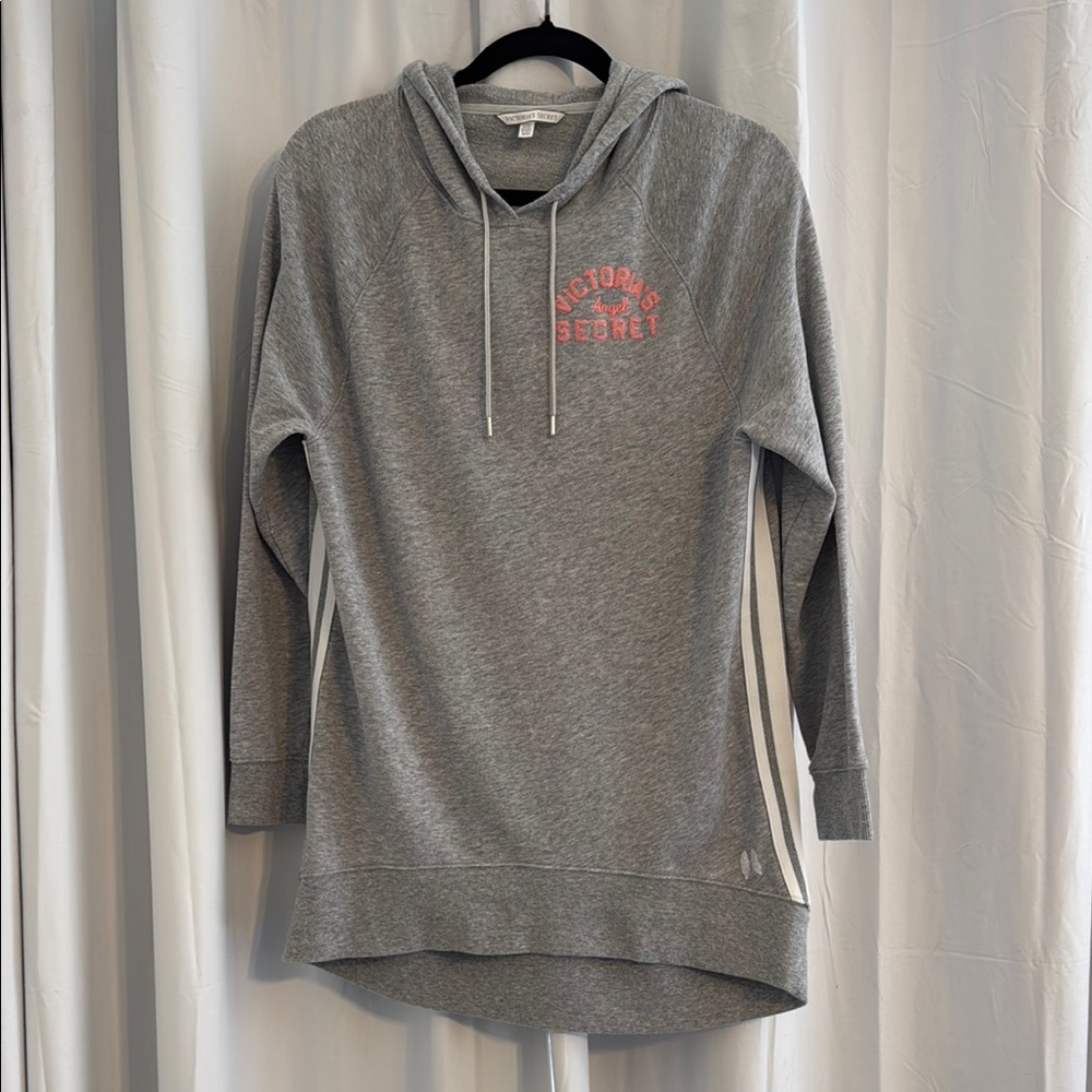 Victoria's Secret Angel Wings Longline Hoodie Women’s Medium Gray Pullover